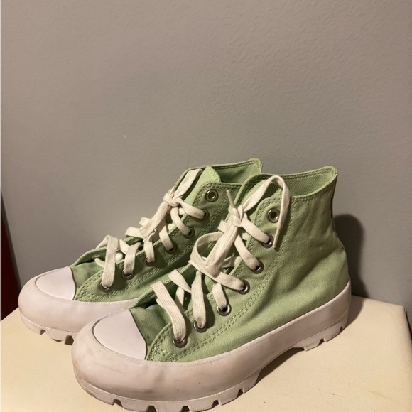 Converse Light Green High-Top Sneakers - Picture 1 of 3